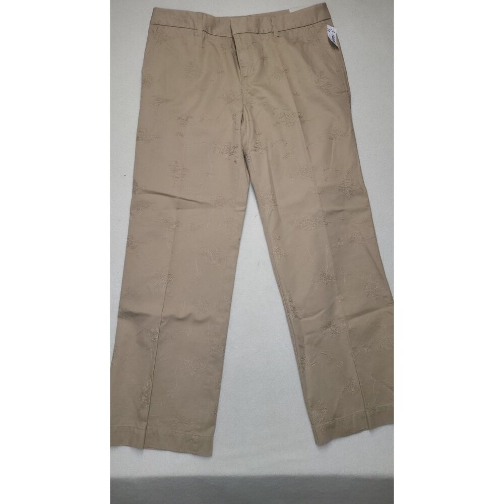Liz Claiborne Sloan Khaki Wide Leg Sz 14Linen Blend Trousers  NWT